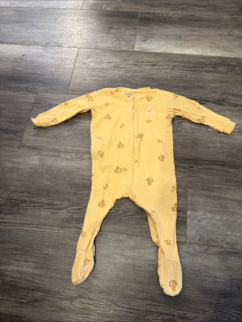 pekkle Footed Baby Romper Yellow Baby 9M